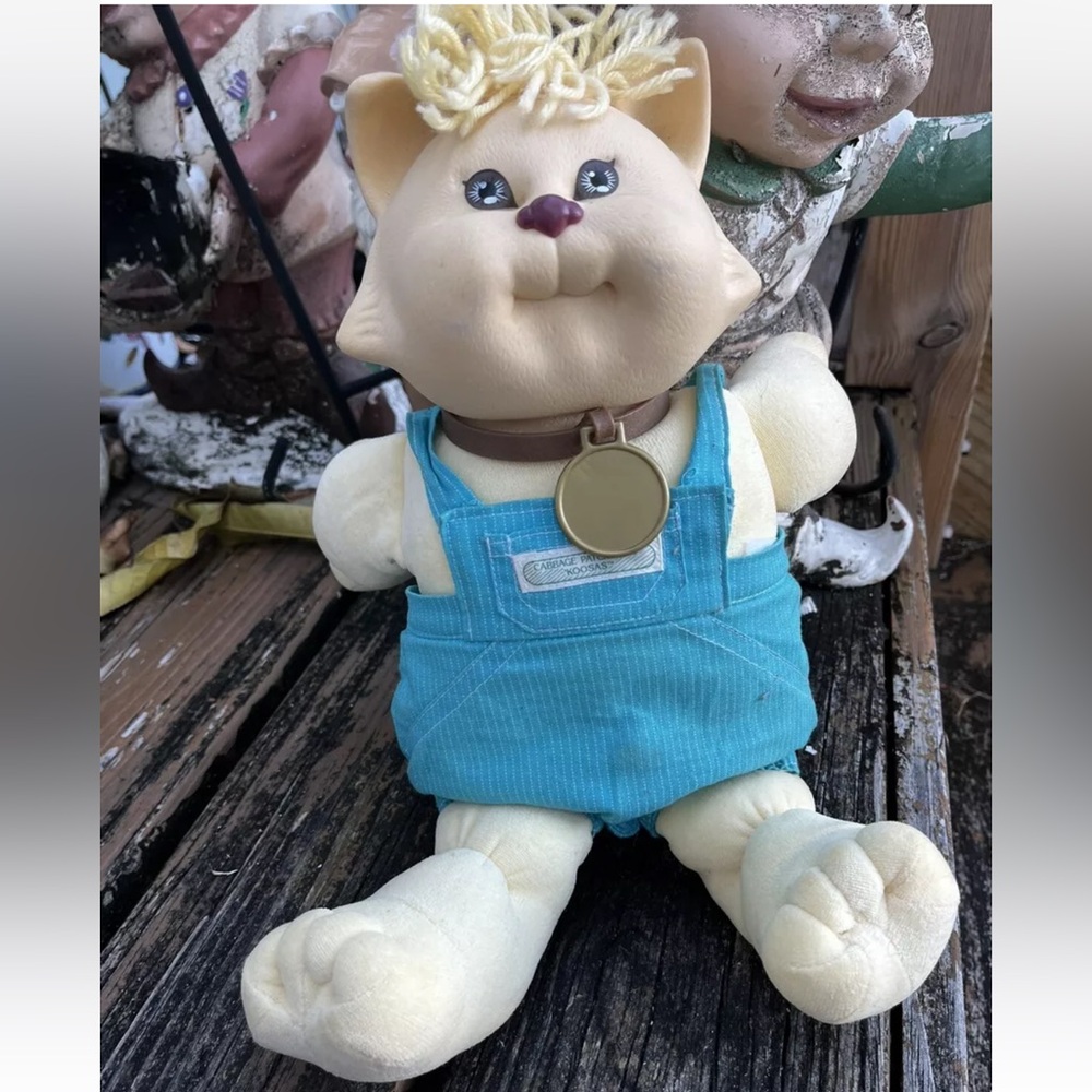 Cabbage Patch Kids Koosas Cat Doll Yarn Hair Brown Eyes Vintage 80s 1983 Coleco